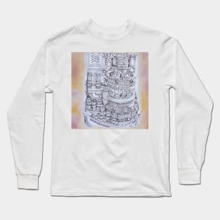 Column. Interior of Convent of Christ window. Convento de Cristo. Tomar Long Sleeve T-Shirt